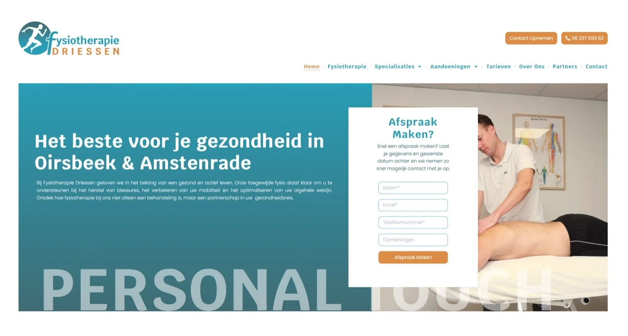 Website Fysiotherapie Driessen